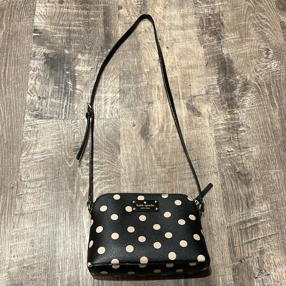 Kate Spade New York black with polka dot crossbody purse - Picture 5 of 5